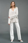 Mila V-Neck Sweater Pullover Oatmeal  : M