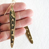 Brass surf collection handmade necklace bracelet earrings: Collar