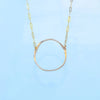 Little Apple Necklace, Imperfect Circle Gold or Silver: Sterling Silver