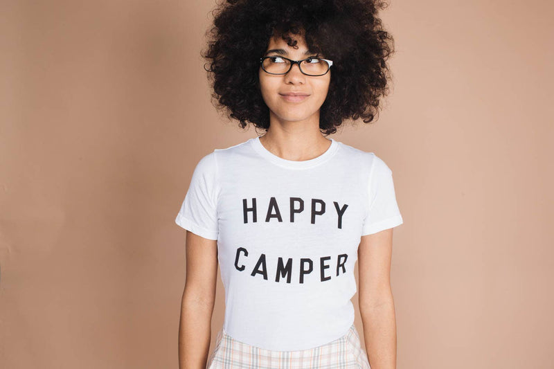 Happy Camper | Fitted Crewneck: XL