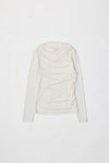 The Calix Top | Soft Modal Mock Neck Top: IVORY / LARGE