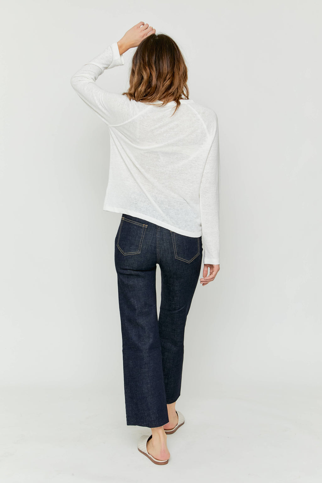 Wide Leg Jeans High Rise Crop The Aberdeen Timbers: Petite / 27