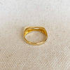 18k Gold Filled Bubble Flat Top Stackable Ring: 7