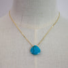 Teardrop Pendant Necklace: Blue Mystic