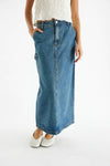 The Jules Skirt | Denim Maxi Skirt: DENIM / MEDIUM