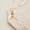 Dainty Semi Drop Earrings: Lab/Pink Ruit.