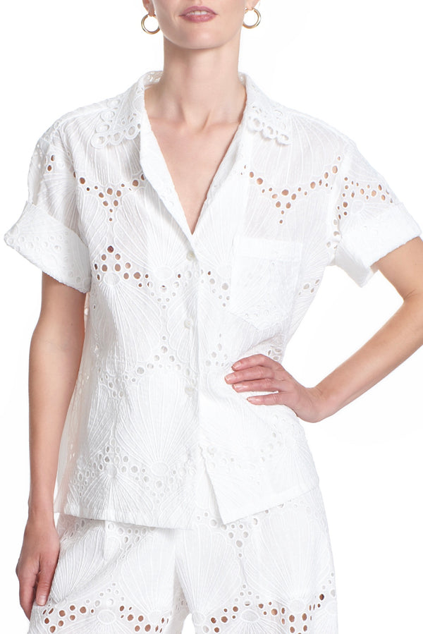 THE SHONA CAMP SHIRT-SHELL EYELET