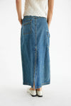 The Jules Skirt | Denim Maxi Skirt: DENIM / SMALL