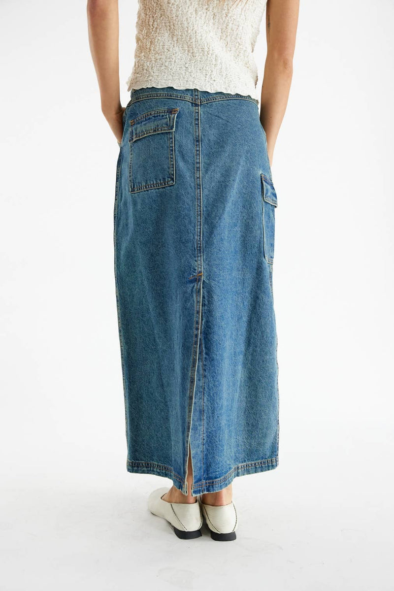 The Jules Skirt | Denim Maxi Skirt: DENIM / MEDIUM