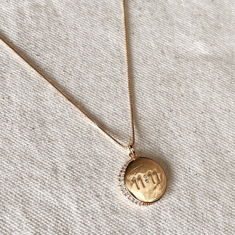 18k Gold Filled 11:11 Synchronicity Necklace: 16 inches