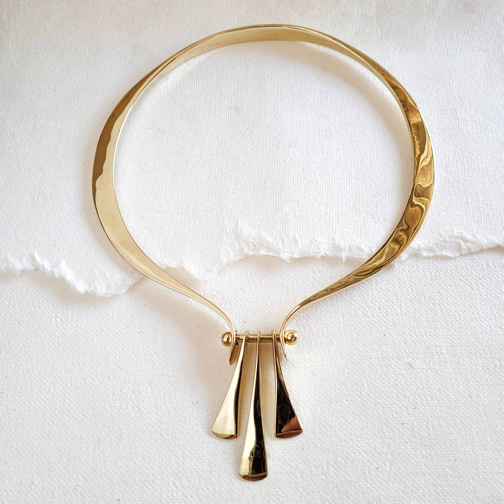 Brass handmade collar choker Titan Necklace