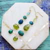 Semi Precious Mismatched Earrings: Pink/Green Multi