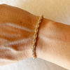 18k Gold Filled 4mm Rope Bracelet: 6.5 inches