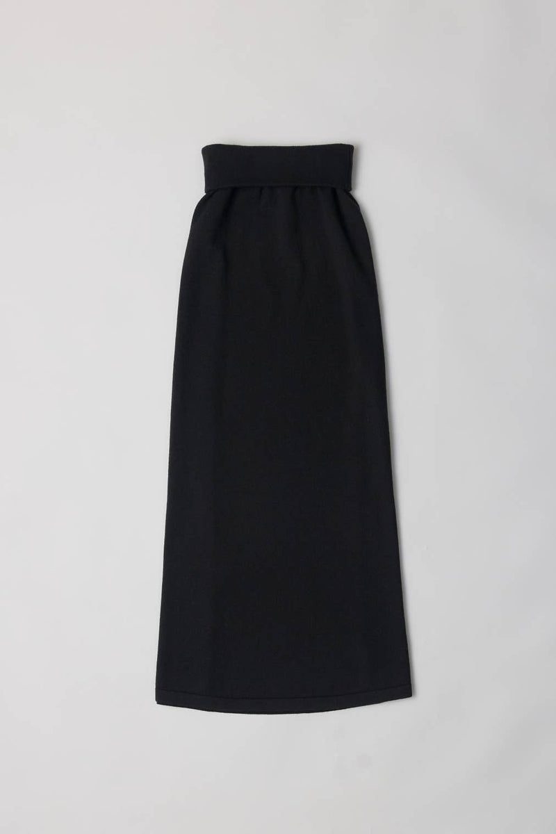 The Dane Skirt | Knit Maxi Skirt: BROWN / MEDIUM