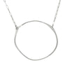 APPLE Large Circle Statement Necklace, Adjustable Chain: Gold Filled