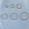 18k Gold Filled Endless Hoop Earrings Gold Hoops 20mm, 30mm,: Hoop 60mm