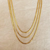 18k Gold Filled 4.0mm Thickness Herringbone Chain: 16 inches