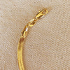 18k Gold Filled 4mm Herringbone Bracelet: 6 inches