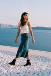 The Jules Skirt | Denim Maxi Skirt: DENIM / MEDIUM