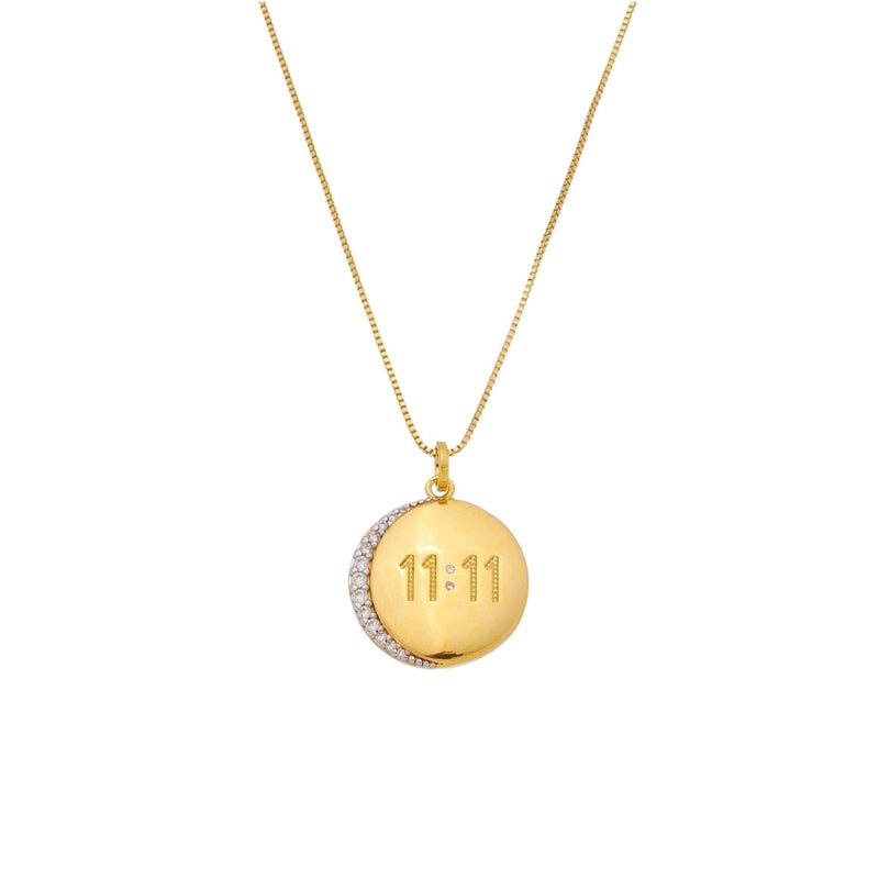 18k Gold Filled 11:11 Synchronicity Necklace: 16 inches