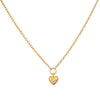 Inner Light 16" White Topaz Mini Heart Pendant Necklace