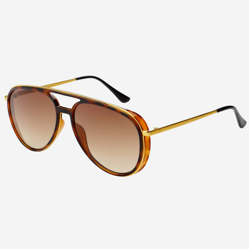 Fulton Unisex Aviator Sunglasses Tortoise: Brown Tortoise