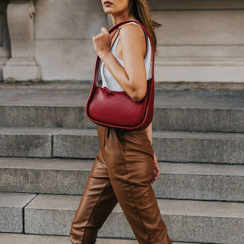 Willow Red Recycled Vegan Shoulder Bag Pre-Order 5/15