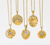 Enough Collection- Talisman 14K Gold Steel Necklace: Goddess