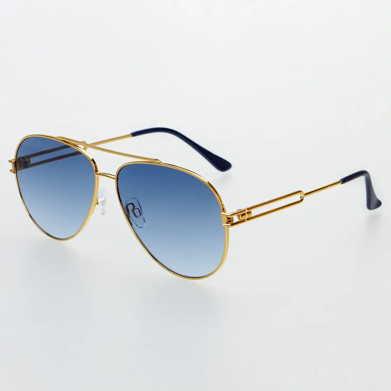 Henry Gold Blue Sunglasses: Gold / Blue