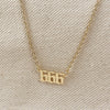 18k Gold Filled Angel Number Necklace: 777