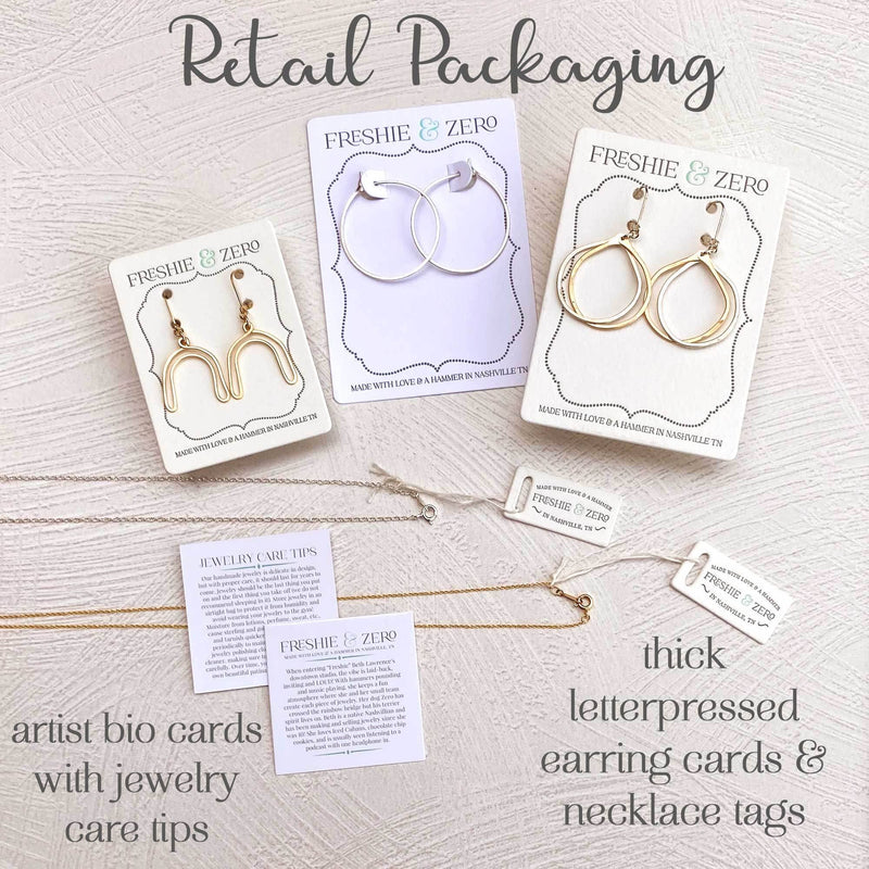 Minimal Hoop Earrings - Small Organic Circles: Gold Filled