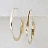 Brass twisted ribbon design hoop earrings handmade