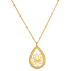18” Lotus Teardrop Necklace