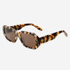 Onyx Acetate Womens Rectangular Sunglasses: Milky Tortoise