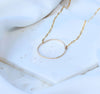 Little Apple Necklace, Imperfect Circle Gold or Silver: Sterling Silver