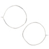 Minimal Hoop Earrings - Large Organic Circles: Sterling Silver