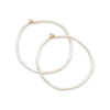 Minimal Hoop Earrings - Large Organic Circles: Gold Filled