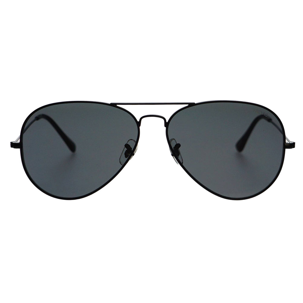 Morgan Large Unisex Aviator Sunglasses: Black