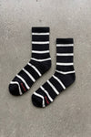 Striped Boyfriend Socks: Flax Stripe