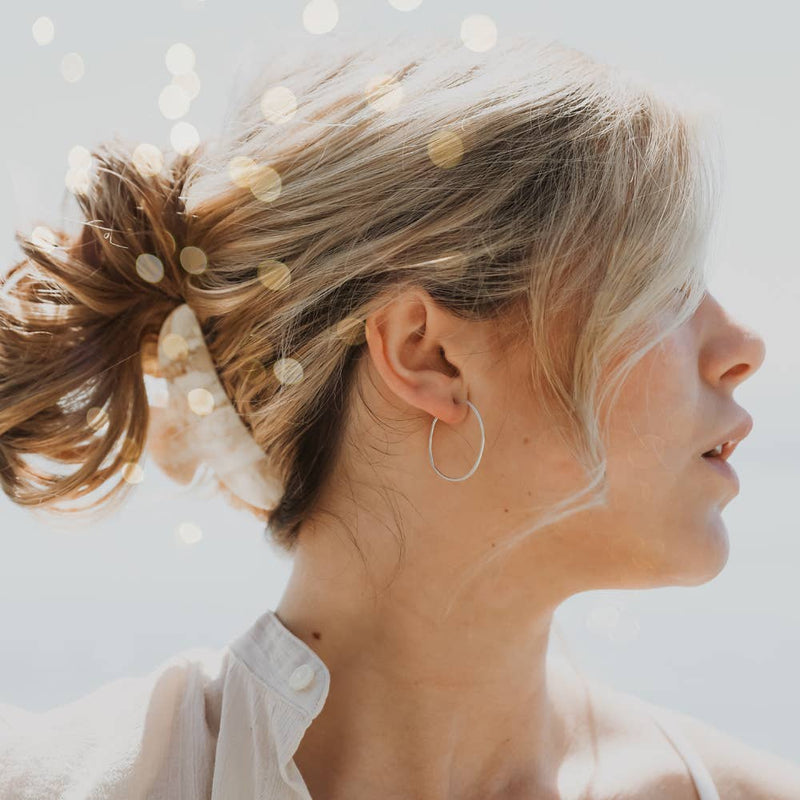 Minimal Hoop Earrings - Small Organic Circles: Gold Filled