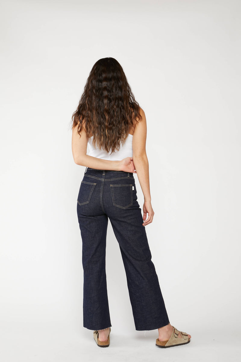 Wide Leg Jeans High Rise Crop The Aberdeen Timbers: Standard / 29