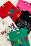 Merry everything letter sweater VT81729: S / BLACK