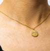 Enough Collection- Talisman 14K Gold Steel Necklace: Goddess