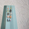 Semi Precious Mismatched Earrings: Pink/Green Multi