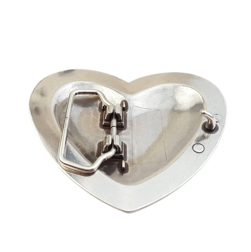 Western Heart Buckle w. Vintage Leather belt: Black / S