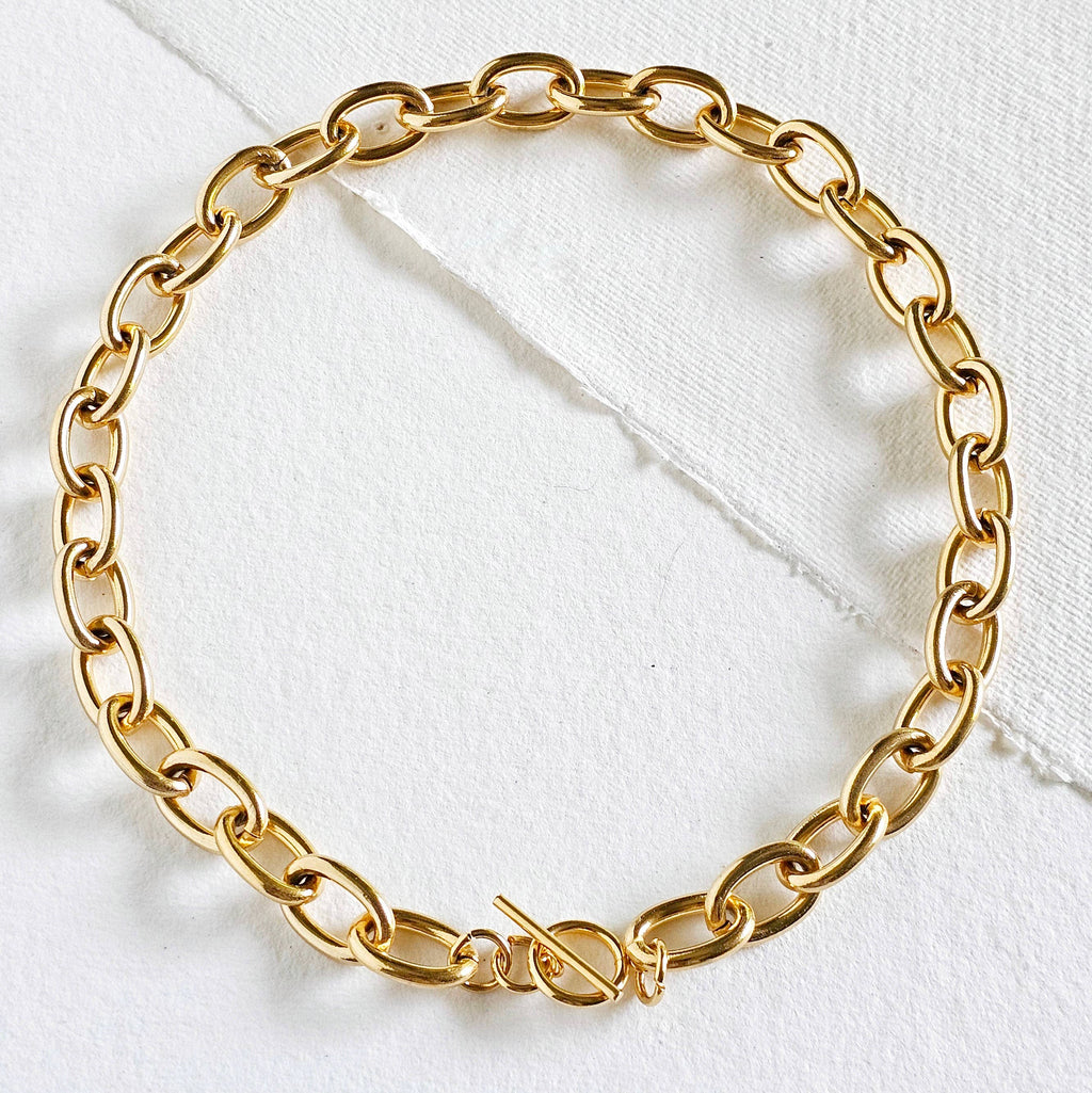 Gold plated 18k gold links infinity necklace bracelet : Necklace