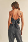 T2183   WASHED TIED IN BACK TOP: WASHED NAVY / L