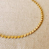 18k Gold Filled 2mm Dot Ball Bracelet: 7 Inches