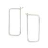 Rectangle Minimal Hoop: Sterling Silver