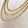 18k Gold Filled 4.0mm Thickness Herringbone Chain: 18 inches